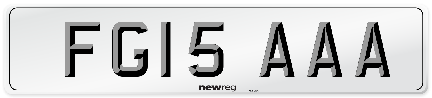 FG15 AAA Number Plate from New Reg